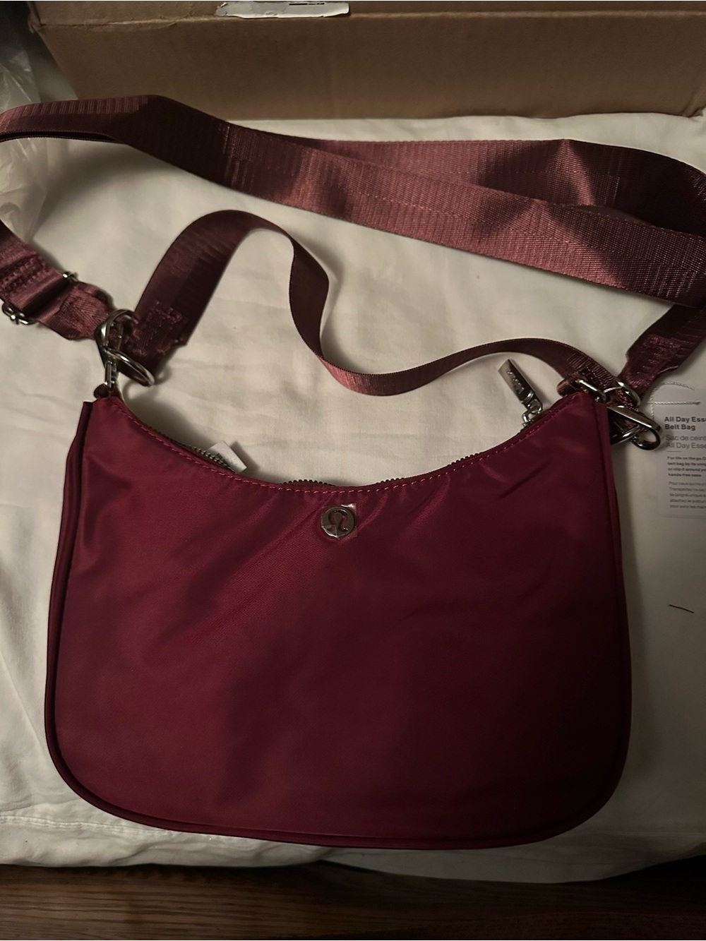 lululemon athletica Burgundy Shoulder Crossbody Bag - Picture 2 of 5